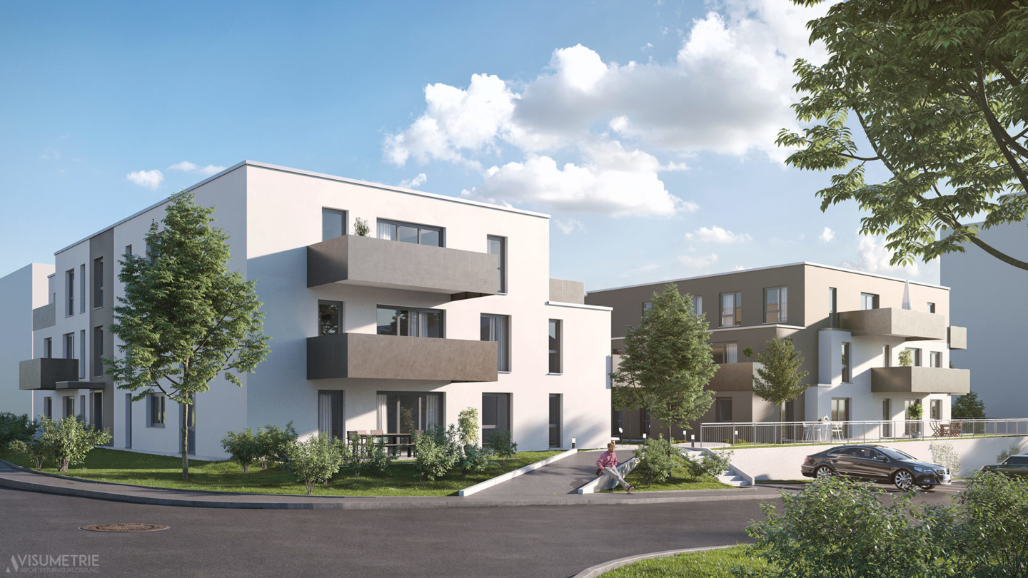 Neubau Mehrfamilienhaus Gunzenhausen | Visumetrie Architekturvisualisierung